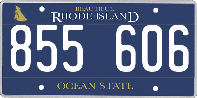 RI license plate 855606