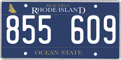RI license plate 855609