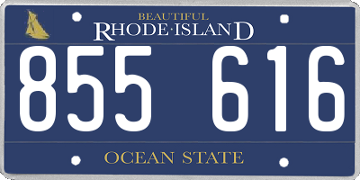 RI license plate 855616