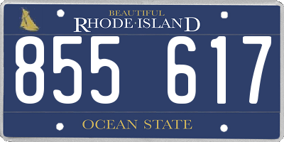 RI license plate 855617