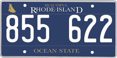 RI license plate 855622