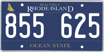 RI license plate 855625