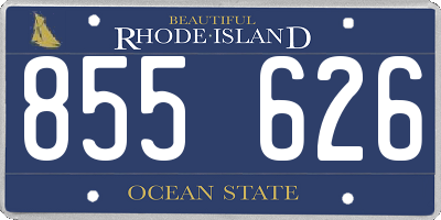 RI license plate 855626