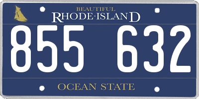 RI license plate 855632