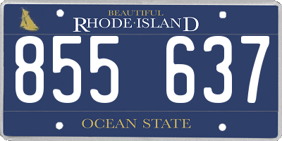 RI license plate 855637