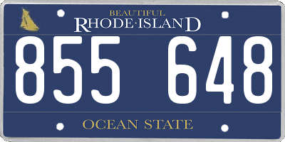 RI license plate 855648