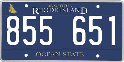 RI license plate 855651