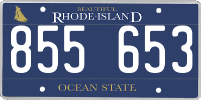 RI license plate 855653