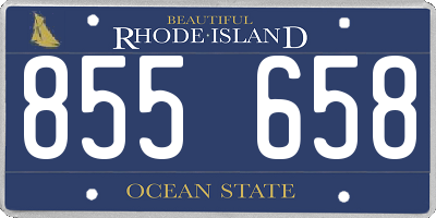 RI license plate 855658