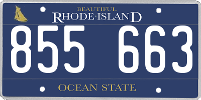 RI license plate 855663