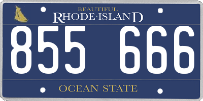 RI license plate 855666