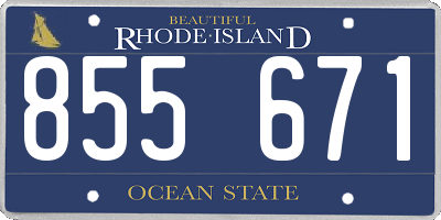 RI license plate 855671