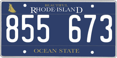 RI license plate 855673