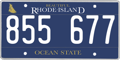 RI license plate 855677