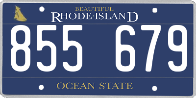 RI license plate 855679