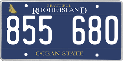 RI license plate 855680