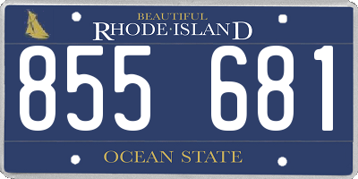 RI license plate 855681