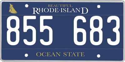 RI license plate 855683