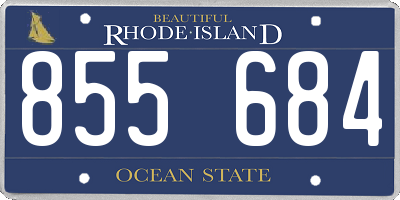 RI license plate 855684