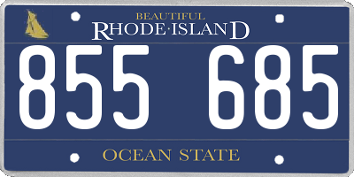 RI license plate 855685