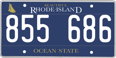 RI license plate 855686