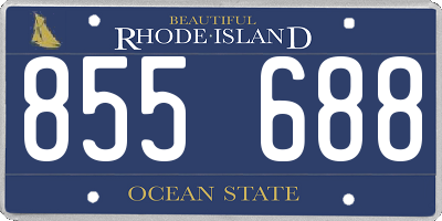 RI license plate 855688
