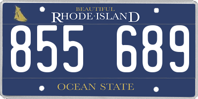 RI license plate 855689