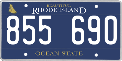RI license plate 855690