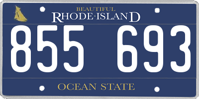 RI license plate 855693