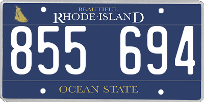 RI license plate 855694