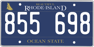 RI license plate 855698