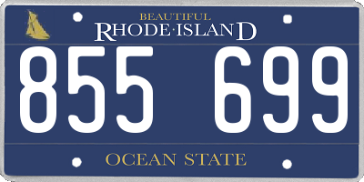 RI license plate 855699