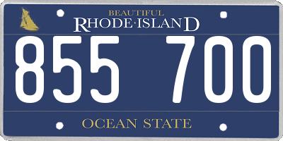 RI license plate 855700