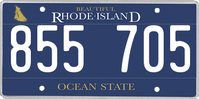 RI license plate 855705