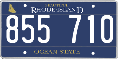 RI license plate 855710