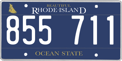 RI license plate 855711