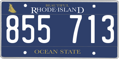 RI license plate 855713
