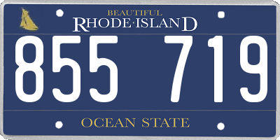 RI license plate 855719