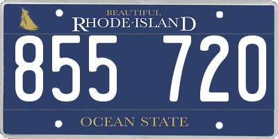 RI license plate 855720