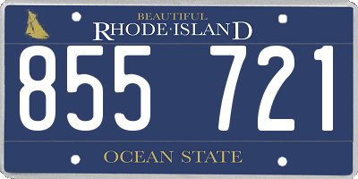 RI license plate 855721
