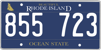 RI license plate 855723