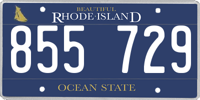 RI license plate 855729
