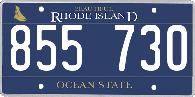 RI license plate 855730