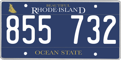 RI license plate 855732