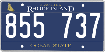 RI license plate 855737
