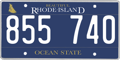 RI license plate 855740