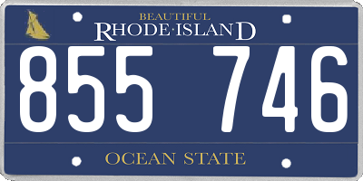 RI license plate 855746