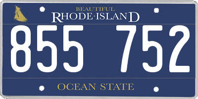 RI license plate 855752