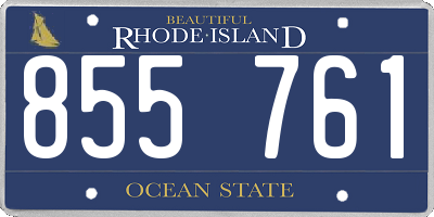 RI license plate 855761