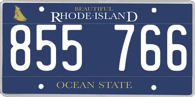 RI license plate 855766